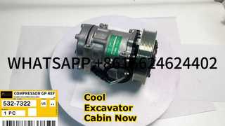 KBZE 532-7322 5327322 AC COMPRESSOR FITTS CAT E336E E340 E349E E374F E390 CAVATOR
