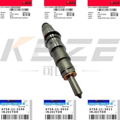 KBZE 6754-11-3100 6754-11-3010 KOMATSU S4D107 S6D107 NOZZLE FUEL INJECTOR ASSY FOR CUMMINS QSB4.5 QSB5.9 QSB6.7 ENGINE 5263262 3976372 4945969