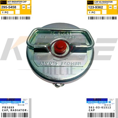 KBZE PB5889 561-03-61512 KOMATSU PC1250 HD785 HD985 RADIATOR CAP 123-9362 295-5458 FITS CAT 3508 3512 3516 ENGINE