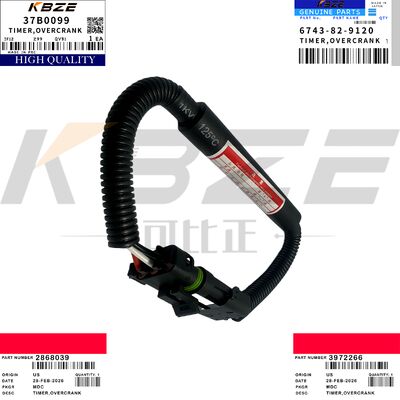 KBZE 6743-82-9120 2868039 FLAMEOUT SOLENOID TIME OVERCRANK 3972266 37B0099 FOR SY215 XE215 LG922E JS215 6BT ENGINE