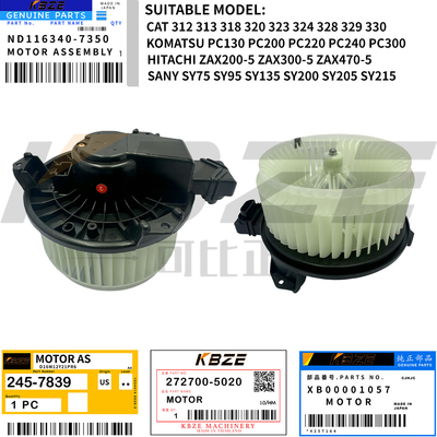 272700-5220 XB00001057 CAT KOMATSU SANY HITACHI Excavator AIRCOND BLOWER MOTOR برای E320D PC-8 ZAX200-5G SY75 SY135 SY215C